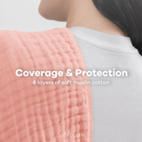 Muslin Burp Cloths in Bold Blush