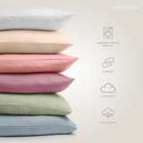 Oreillers pour tout-petits avec taie d'oreiller en coton doux de Comfy Cubs - Blanc