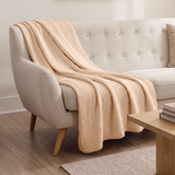 Muslin Large Throw Blanket in Cream