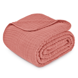 Adult Muslin Blanket in Dusty Rose