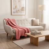 Muslin Large Throw Blanket in Dusty Rose