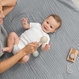 Baby Muslin Blanket in Heather Blue