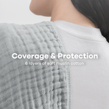 Muslin Burp Cloths in Heather Blue