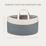 Rope Diaper Caddy in Pacific Blue