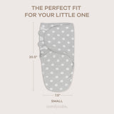 Easy Swaddle Blankets in Grey, Pack of 3