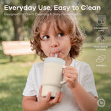 Silicone Sippy Cup Tumbler in Cream