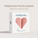 Muslin Washcloths in Bold Blush