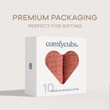 Muslin Washcloths in Dusty Rose