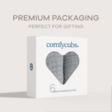 Muslin Washcloths in Heather Blue