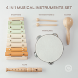 4-Piece Kids Musical Instruments for Toddlers by Comfy Cubs