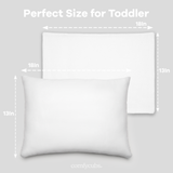 Oreillers pour tout-petits avec taie d'oreiller en coton doux de Comfy Cubs - Blanc