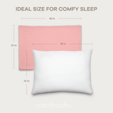 Toddler Pillows with Soft Cotton Pillow Case in Blush