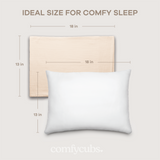 Toddler Pillows with Soft Muslin Pillow Case in Cream