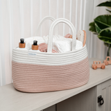 Rope Diaper Caddy by Comfy Cubs - Blush