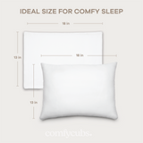 Oreillers pour tout-petits avec taie d'oreiller en coton doux de Comfy Cubs - Blanc