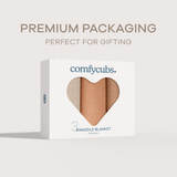 Muslin Swaddle Blankets, 42” x 42” (Sand, Cedar, Caramel,  Pack of 3)