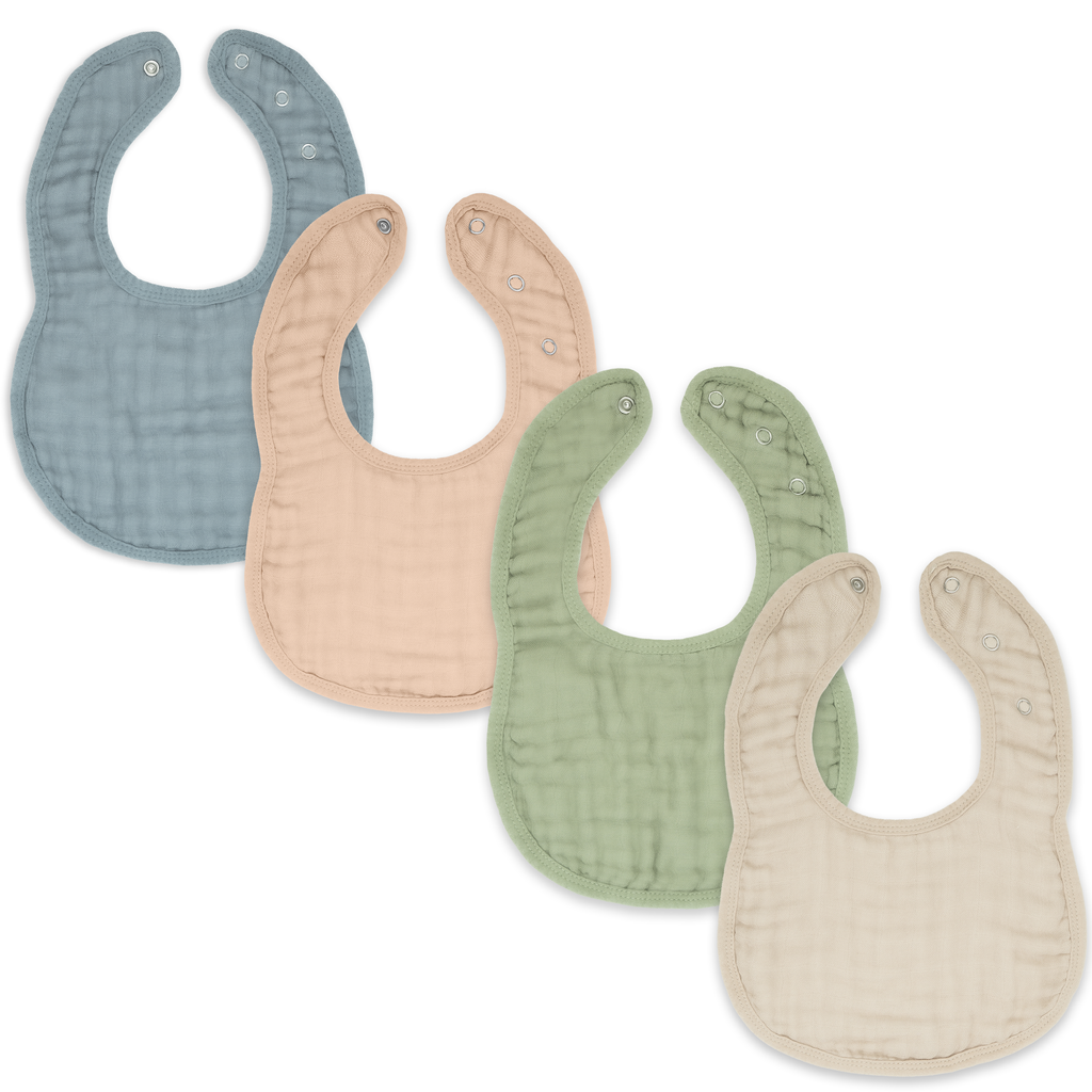 Muslin Cotton Baby Bibs - Multicolor