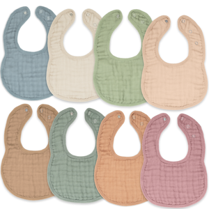 Muslin Cotton Baby Bibs - Multicolor