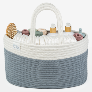 Rope Diaper Caddy - Pacific Blue