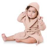 Muslin Bath Robe for Kids, Blush by Comfy Cubs