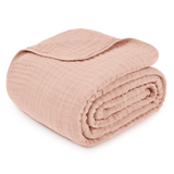 Couverture en mousseline pour adulte de Comfy Cubs en blush