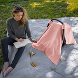 Baby Car Seat Cover in Bold Blush