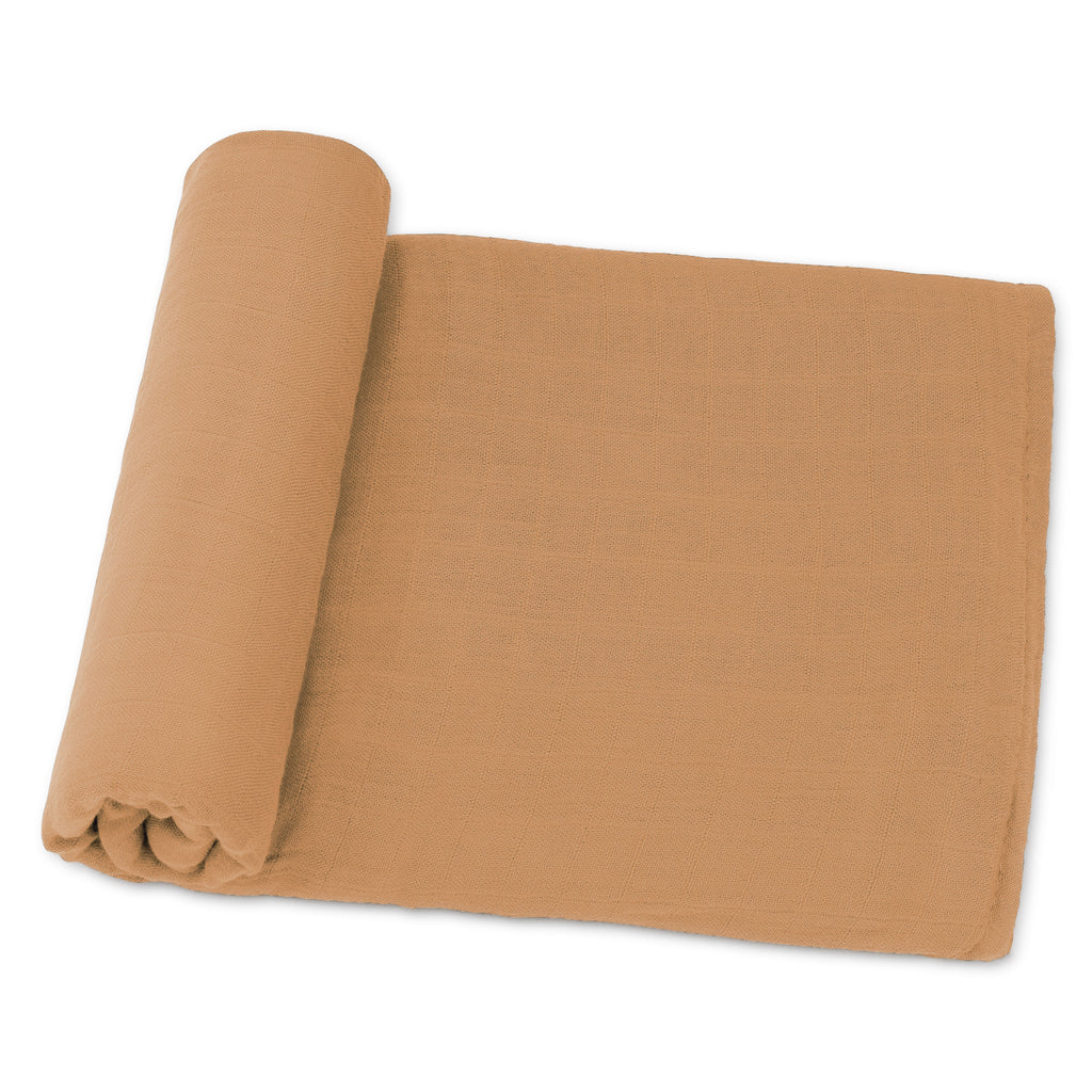 Muslin Swaddle Blanket, 1 Pack - Caramel