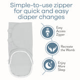 Easy Swaddle Blankets with Zipper, 3 Pack - Stone, Pacific Blue, Nomadic Blue
