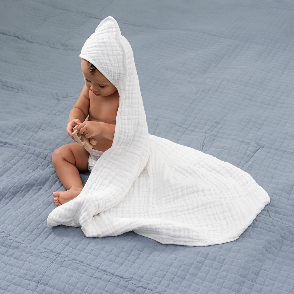 Baby Hooded Towels - White
