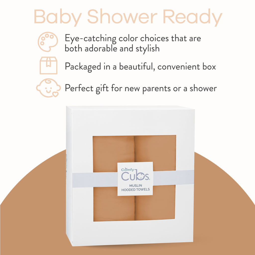Baby Hooded Towels - Caramel