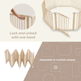 Playpen for Toddler and Babies by Comfy Cubs in Natural Wood