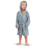 Muslin Bath Robe for Kids, Pacific Blue by Comfy Cubs