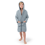 Muslin Bath Robe for Kids, Pacific Blue by Comfy Cubs