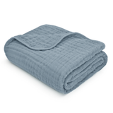 Baby Muslin Blanket by Comfy Cubs in Pacific Blue