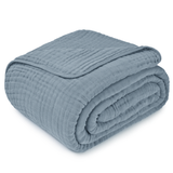 Adult Muslin Blanket by Comfy Cubs in Pacific Blue