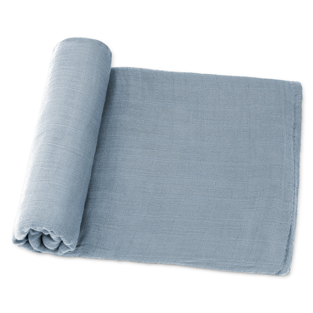 Muslin Swaddle Blanket, 1 Pack - Pacific Blue