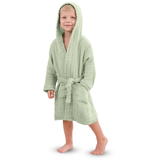 Muslin Bath Robe for Kids, Sage by Comfy Cubs