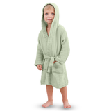 Muslin Bath Robe for Kids, Sage by Comfy Cubs