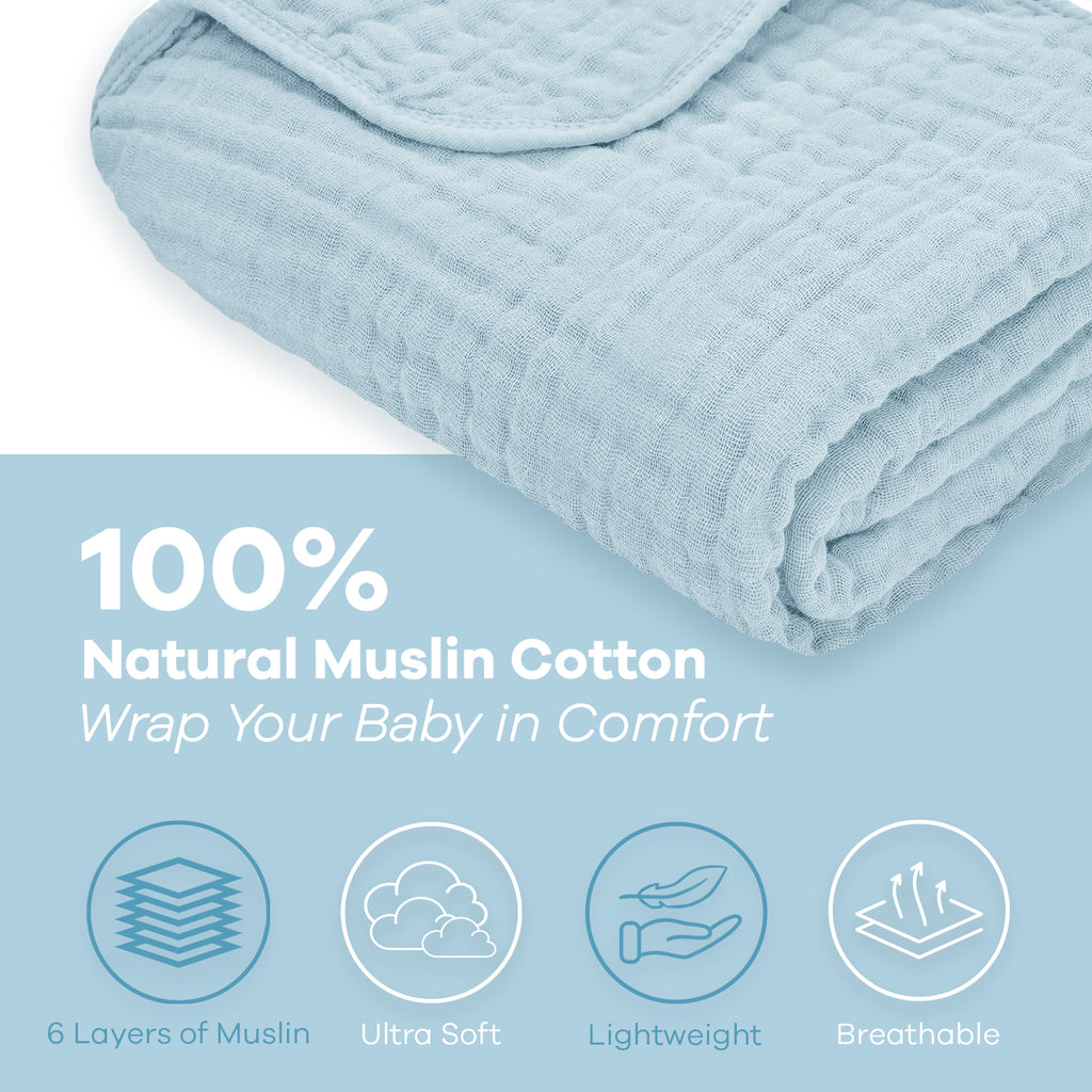 Baby Blanket Cotton Gauze with Added Padding-87 – Baby Sleep Better