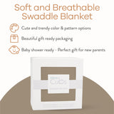 Muslin Swaddle Blanket, 1 Pack by Comfy Cubs - Cedar (Customization)