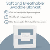 Muslin Swaddle Blanket, 1 Pack by Comfy Cubs in Pacific Blue with Custom Options