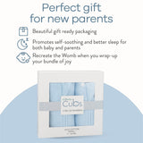 Easy Zipper Swaddle Blankets by Comfy Cubs - Blue