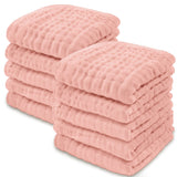 Muslin Cotton Baby Washcloths - Lace Pink