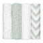 Baby Muslin Swaddle Blankets, 4 Pack - Green