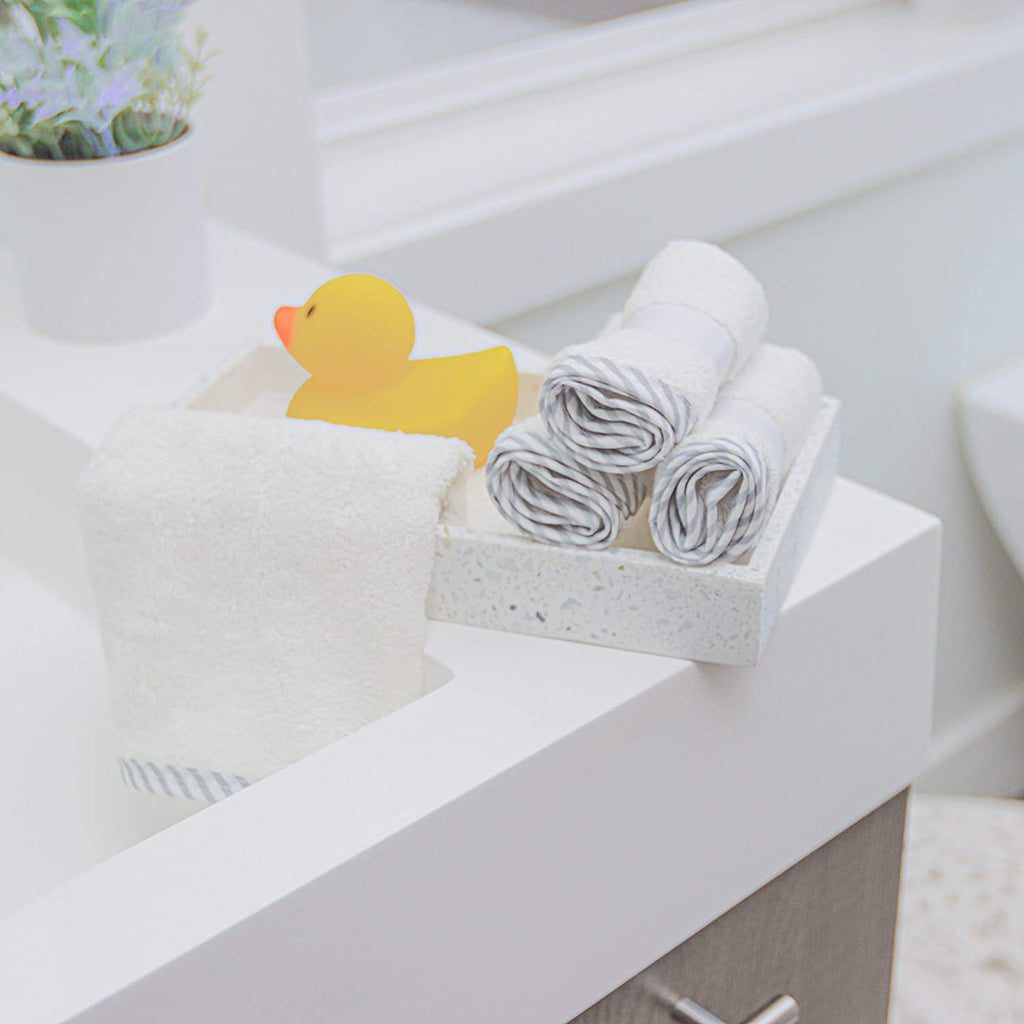 Grey Organic Bamboo Baby Wash Cloths- 6 Pack – Fawn & Doe Baby Co.