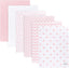 Cotton Burp Cloths - Pink Pattern