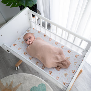 Baby Muslin Swaddle Blankets 4 Pack - Pacific, Cedar, Sage, Blush