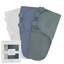Baby Swaddle Blankets 3 Pack  - Stone, Nomadic Blue, Azul