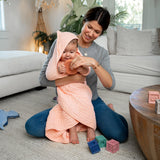Baby Hooded Towels - Lace Pink